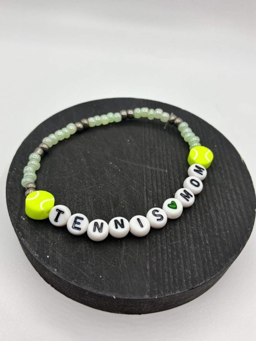 Tennis Mom Beaded Stretch Bracelet